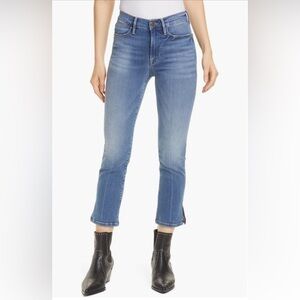 FRAME Le High Rise Straight Ankle Slit